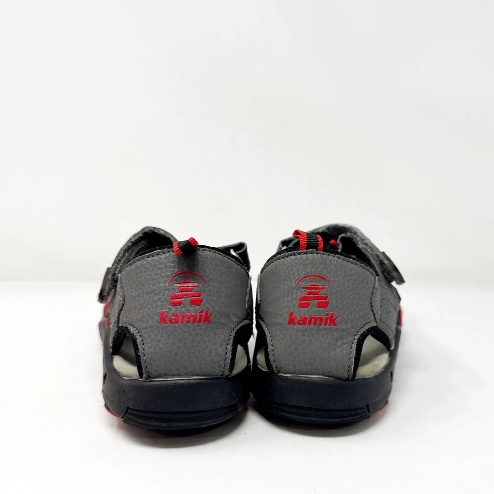 Kamik Crab Sporty Outdoor Water Shoes Gray Red Boys Size 5